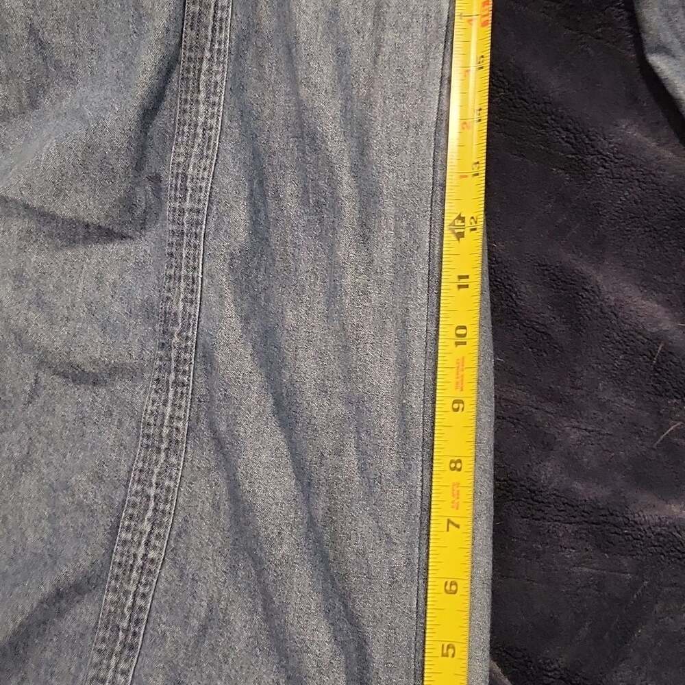 American Eagle High-Waisted Wide-Leg Chambray Trouser Mom Pants